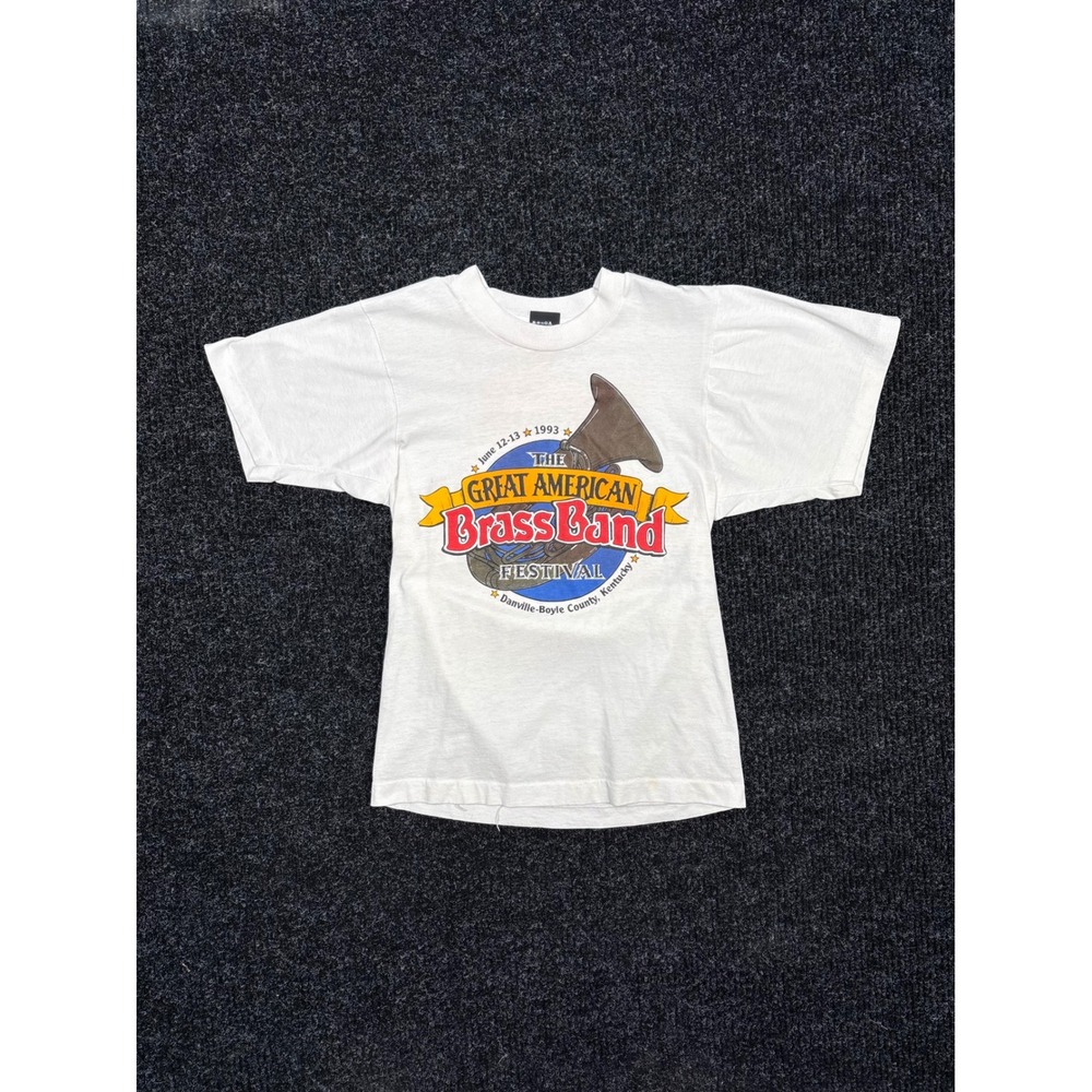 Vintage 1993 Great American Brass Band Festival Shirt Screen Stars Best Small
